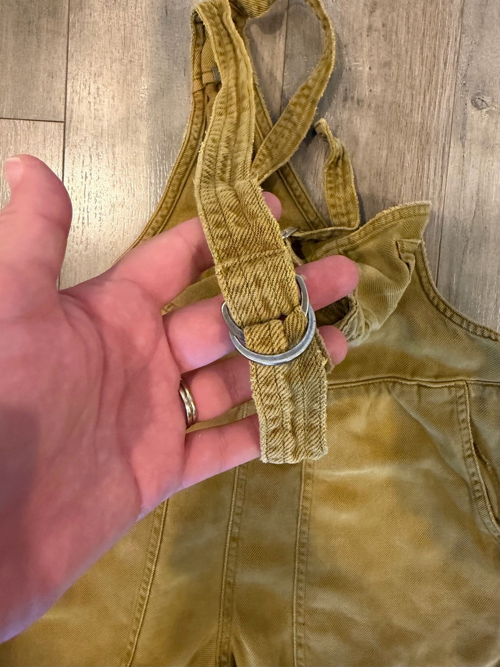aerie Mustard Overalls Jumpsuit - Picture 4 of 8